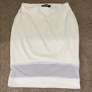 White pencil skirt